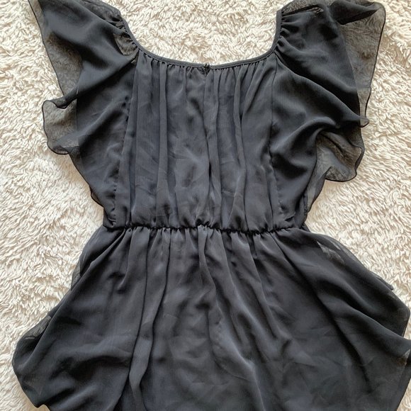 Velvet Torch Black Minidress - Picture 2 of 3